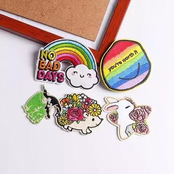 5 шт./упак. плавкая нашивка с вышивкой, утюговые заплатки для одежды, термоклеевые заплатки для курток, джинсов, рюкзак, гладильная заплатка для шитья