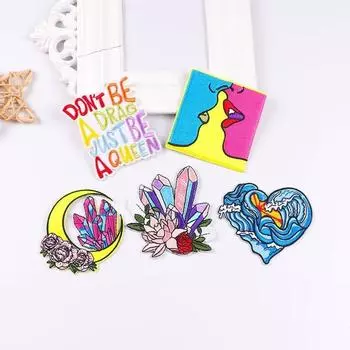 5 шт./упак. плавкая нашивка с вышивкой, утюговые заплатки для одежды, термоклеевые заплатки для курток, джинсов, рюкзак, гладильная заплатка для шитья