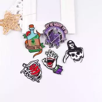 5 шт./упак. плавкая нашивка с вышивкой, утюговые заплатки для одежды, термоклеевые заплатки для курток, джинсов, рюкзак, гладильная заплатка для шитья