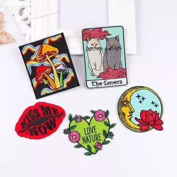5 шт./упак. плавкая нашивка с вышивкой, утюговые заплатки для одежды, термоклеевые заплатки для курток, джинсов, рюкзак, гладильная заплатка для шитья