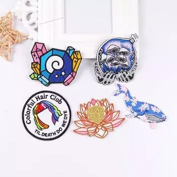 5 шт./упак. плавкая нашивка с вышивкой, утюговые заплатки для одежды, термоклеевые заплатки для курток, джинсов, рюкзак, гладильная заплатка для шитья