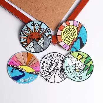 5 шт./упак., плавкая нашивка с вышивкой для путешествий на открытом воздухе, утюговые нашивки для одежды, термоклеевые нашивки для курток, нашивка для шитья рюкзака