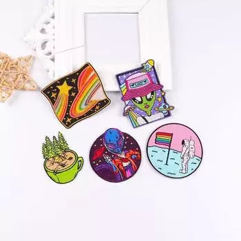 5 шт./упак. плавкая нашивка с вышивкой, утюговые заплатки для одежды, термоклеевые заплатки для курток, джинсов, рюкзак, гладильная заплатка для шитья