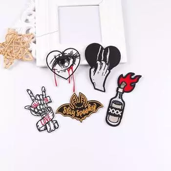 5 шт./упак. плавкая нашивка с вышивкой, утюговые заплатки для одежды, термоклеевые заплатки для курток, джинсов, рюкзак, гладильная заплатка для шитья