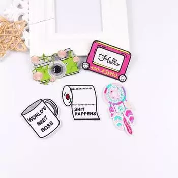 5 шт./упак. плавкая нашивка с вышивкой, утюговые заплатки для одежды, термоклеевые заплатки для курток, джинсов, рюкзак, гладильная заплатка для шитья