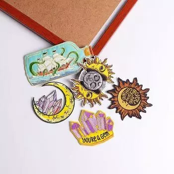 5 шт./упак. плавкая нашивка с вышивкой, утюговые заплатки для одежды, термоклеевые заплатки для курток, джинсов, рюкзак, гладильная заплатка для шитья