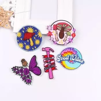 5 шт./упак. плавкая нашивка с вышивкой, утюговые заплатки для одежды, термоклеевые заплатки для курток, джинсов, рюкзак, гладильная заплатка для шитья