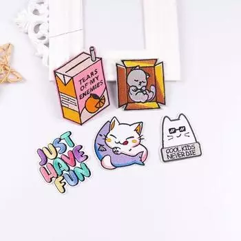 5 шт./упак. плавкая нашивка с вышивкой, утюговые заплатки для одежды, термоклеевые заплатки для курток, джинсов, рюкзак, гладильная заплатка для шитья