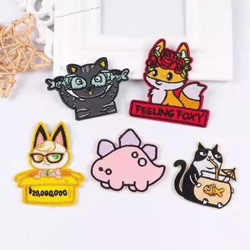 5 шт./упак. плавкая нашивка с вышивкой, утюговые заплатки для одежды, термоклеевые заплатки для курток, джинсов, рюкзак, гладильная заплатка для шитья