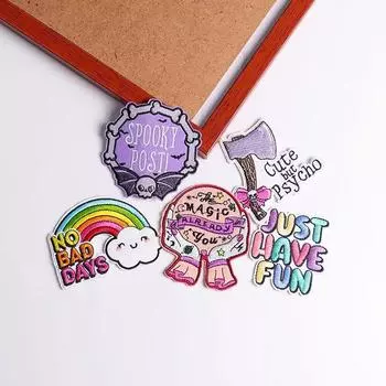 5 шт./упак. плавкая нашивка с вышивкой, утюговые заплатки для одежды, термоклеевые заплатки для курток, джинсов, рюкзак, гладильная заплатка для шитья