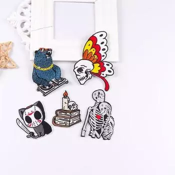 5 шт./упак. плавкая нашивка с вышивкой, утюговые заплатки для одежды, термоклеевые заплатки для курток, джинсов, рюкзак, гладильная заплатка для шитья