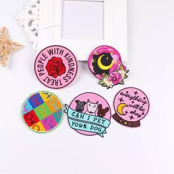 5 шт./упак. плавкая нашивка с вышивкой, утюговые заплатки для одежды, термоклеевые заплатки для курток, джинсов, рюкзак, гладильная заплатка для шитья