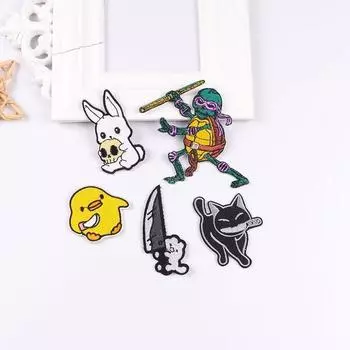 5 шт./упак. плавкая нашивка с вышивкой, утюговые заплатки для одежды, термоклеевые заплатки для курток, джинсов, рюкзак, гладильная заплатка для шитья