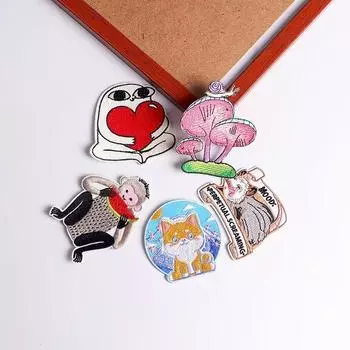 5 шт./упак. плавкая нашивка с вышивкой, утюговые заплатки для одежды, термоклеевые заплатки для курток, джинсов, рюкзак, гладильная заплатка для шитья