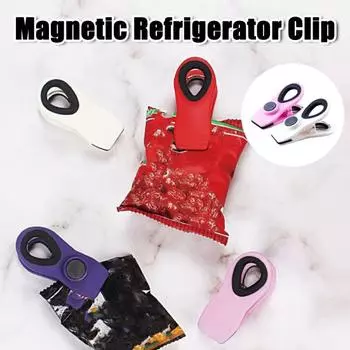 5 шт. уплотнительный зажим, магнит на холодильник, влагозащищенный мешок для закусок, хлеба, уплотнительный зажим для консервации пищевых продуктов, герметик белый