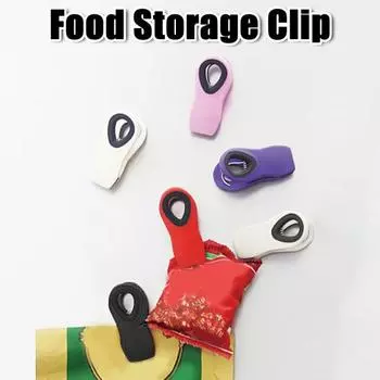 5 шт., уплотнительный зажим, магнит на холодильник, влагозащищенный мешок для закусок, хлеба, уплотнительный зажим для консервации еды, герметик, кухонные принадлежности красный