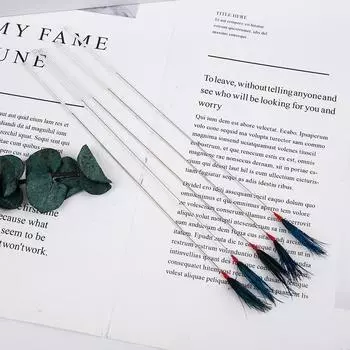 5 шт., ушная палочка для удаления серы в виде павлиньих перьев, кюретка, ложка для чистки ушей, палочка для ухода