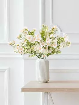 5 шт. устойчивых к ультрафиолетовому излучению искусственных букетов гипсофилы, шелковые искусственные цветы, искусственные цветы из гипсофилы для дома, свадьбы, вечеринки, декора стола своими руками белый