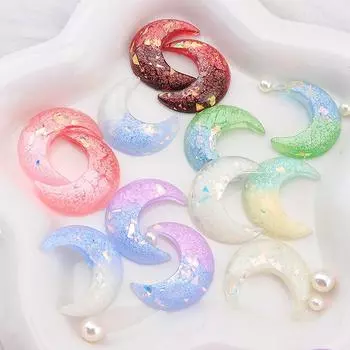 5 шт. ювелирные изделия чехол для телефона креативный светящийся шикарный нейл-арт непористая смола DIY лунные бусины заколки для волос изготовление