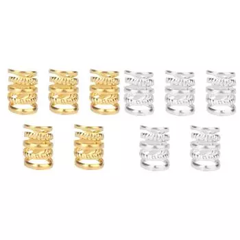 5 шт. Весенние бусины для волос из металла в стиле ретро, борода, дреды для свадебной вечеринки, косплей Gold