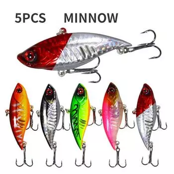 5 шт. VIB погружной звуковой шар 6,5 см/11 г твердая приманка для моделирования рыбы 5PCS