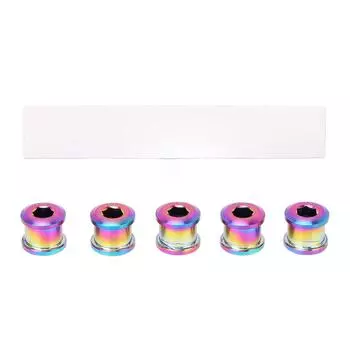 5 шт. Винт для передней звезды велосипеда 6,5 мм, цветной титановый сплав, высокопрочная, легкая, однодисковая звездочка