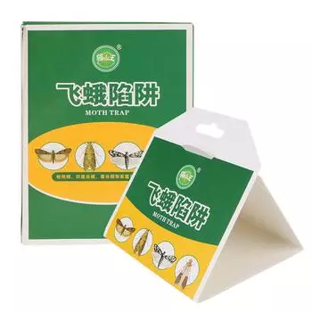 5 шт. Волшебная ловушка для моли, ловушка для моли в ресторане, кладовая, кухня, ловушка для моли, липкая клеевая ловушка, отпугивающая вредителей, мух, насекомых, моли, феромон для уничтожения 5pcs