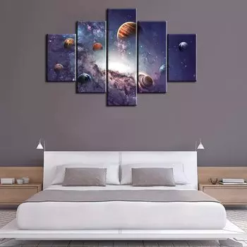 5 шт., Вселенная, галактика, планеты, великолепная планетарная туманность, космический принт, 5 шт., картины, настенный постер, домашний декор 20x35 20x45 20x55cm