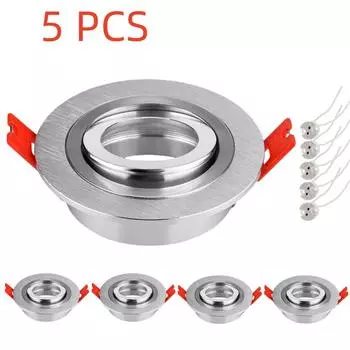 5 шт. Встроенный светильник с патроном лампы MR16, встраиваемый светильник с регулируемой высотой, светодиодная рамка для внутреннего освещения