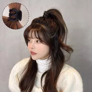 5 шт. Высокий конский хвост фиксированный артефакт зажимы шпильки заколки женские аксессуары для девочек головные уборы против провисания волос коготь кофейный