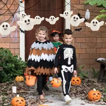 5 шт. в упаковке шерстяной фетровый кулон с привидением Happy Halloween Ghost Decorations Handmade Cute Halloween Party Decorations 5pcs