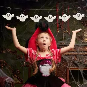 5 шт. в упаковке шерстяной фетровый кулон с привидением Happy Halloween Ghost Decorations Handmade Cute Halloween Party Decorations