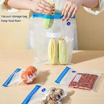 5 шт. вакуумные пакеты для хранения гардеробный органайзер вакуумный герметичный пакет экономит место пакеты для одежды упаковка для одеял ручной насос as the picture