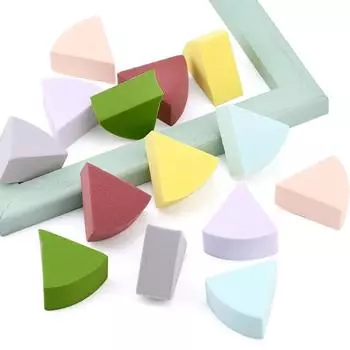 5 шт. веерообразные слоеные треугольные блендер для макияжа Morandi Color Liquid Foundation Powder Влажная и сухая губка для макияжа Красота Инструменты