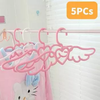 5 шт. вешалка для одежды «Крылья ангела», органайзер для одежды, вешалки для одежды для девочек, сушилка для одежды 5 pcs