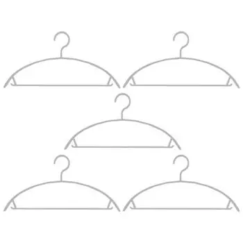 5 шт. вешалка для одежды, прочная несущая способность, принадлежности для общежития, противоскользящий бесшовный органайзер для шкафа, практичная эргономичная сухая одежда серый