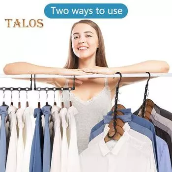 5 шт. вешалка для одежды с защитой от падения, экономия места, вращение на 360 градусов, простота, легкий доступ, крючок-органайзер, товары для дома белый