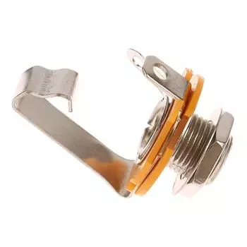 5 шт. входной разъем для электрогитары для электрогитары, бас-гитары 1/4 (6,35) Гайка и шайба для гнезда Mono Jack 6,5 мм 5Pcs