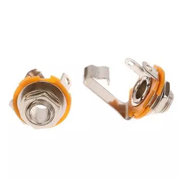 5 шт. входной разъем для электрогитары для электрогитары, бас-гитары 1/4 (6,35) Гайка и шайба для гнезда Mono Jack 6,5 мм