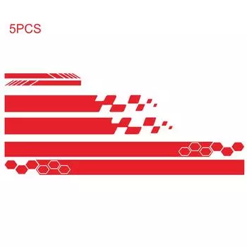 5 шт., виниловая наклейка на бок автомобиля, автогонки, спортивные наклейки, универсальный автомобиль, грузовик, сделай сам, наклейка в полоску, виниловые наклейки, украшение чёрный