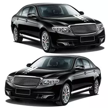 5 шт. виниловые боковые наклейки для автомобиля, автогонки, спортивные наклейки, универсальный автомобиль, грузовик, сделай сам, наклейка белый