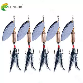 5 шт. воблер-спиннеры, приманка-ложка 7,5 см 11,6 г, рыболовная приманка, искусственная приманка, металлические блестки, спиннербейт для щуки, снасти Peche