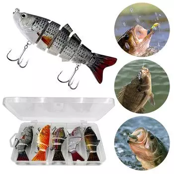 5 шт. воблеров свимбейт крэнкбейт с крючками искусственная рыболовная приманка 10 см бионический свимбейт твердая приманка для пресной и соленой воды