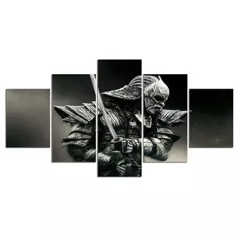 5 шт. воин-самурай, современный декор, холст, настенное искусство, HD печать, 5 шт., фотографии, домашний декор, 5 панелей, абстрактные картины, без рамки 20x35 20x45 20x55cm