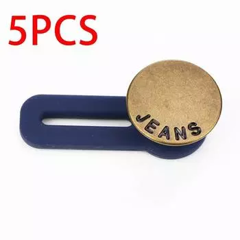 5 шт. волшебная металлическая кнопка-удлинитель для брюк, джинсов, бесплатный пошив, регулируемый размер, выдвижная талия, удлинители, кнопка, универсальная пряжка