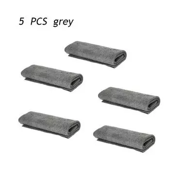 5 шт., волшебная салфетка для чистки стекла из микрофибры, тряпки для протирки стекла, без следов, ткань для чистки посуды, посуда серый
