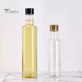 5 шт. Woozy Bottles Clear Sauce Woozy Bottle Пластиковая пустая бутылка для напитков с герметичной крышкой для масляного уксуса, сиропа 250ml чёрный