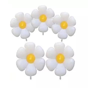 5 шт. воздушный шар с цветком белой ромашки, разные размеры, воздушные шары из фольги с подсолнухом, гелиевый шар для детей, украшение для дня рождения, детского душа