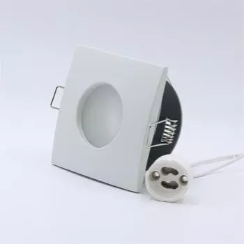 5 шт. встраиваемый комплект точечных светильников для ванной комнаты IP65 с цоколем GU10 квадратная светодиодная лампа светильник потолочный светильник рамка