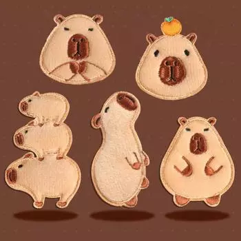 5 шт. вышитых тканевых нашивок Capibala, самоклеящиеся бесшовные сумки для самостоятельного изготовления, чехлы для телефонов, декоративные наклейки из ткани